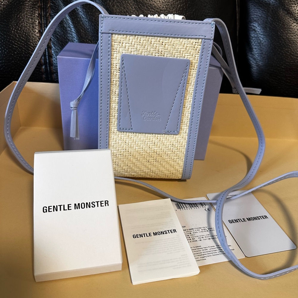 Gentle Monster Modern Blue and Tan Crossbody Bag